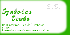 szabolcs demko business card