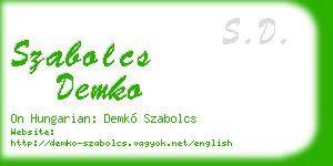 szabolcs demko business card